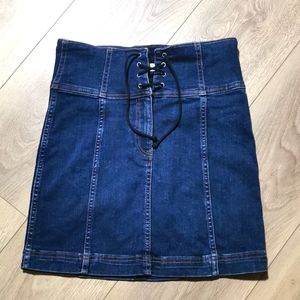 Free People denim skirt